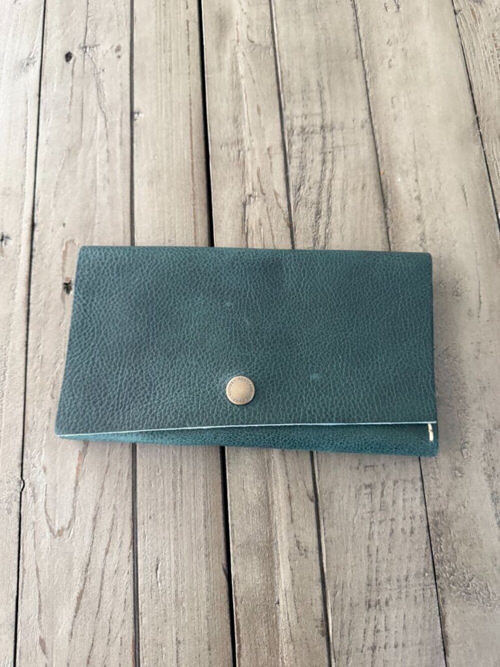 Portland Leather Goods PLG Rancher Wallet Teal Blue Green Pebbled